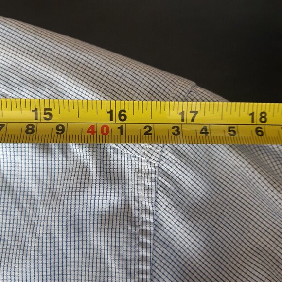 MEXX French Cuff Semi Slim Fit Men's Blue & White Check Shirt ⚡️BUY 3 for $55⚡️ - Picture 13 of 16